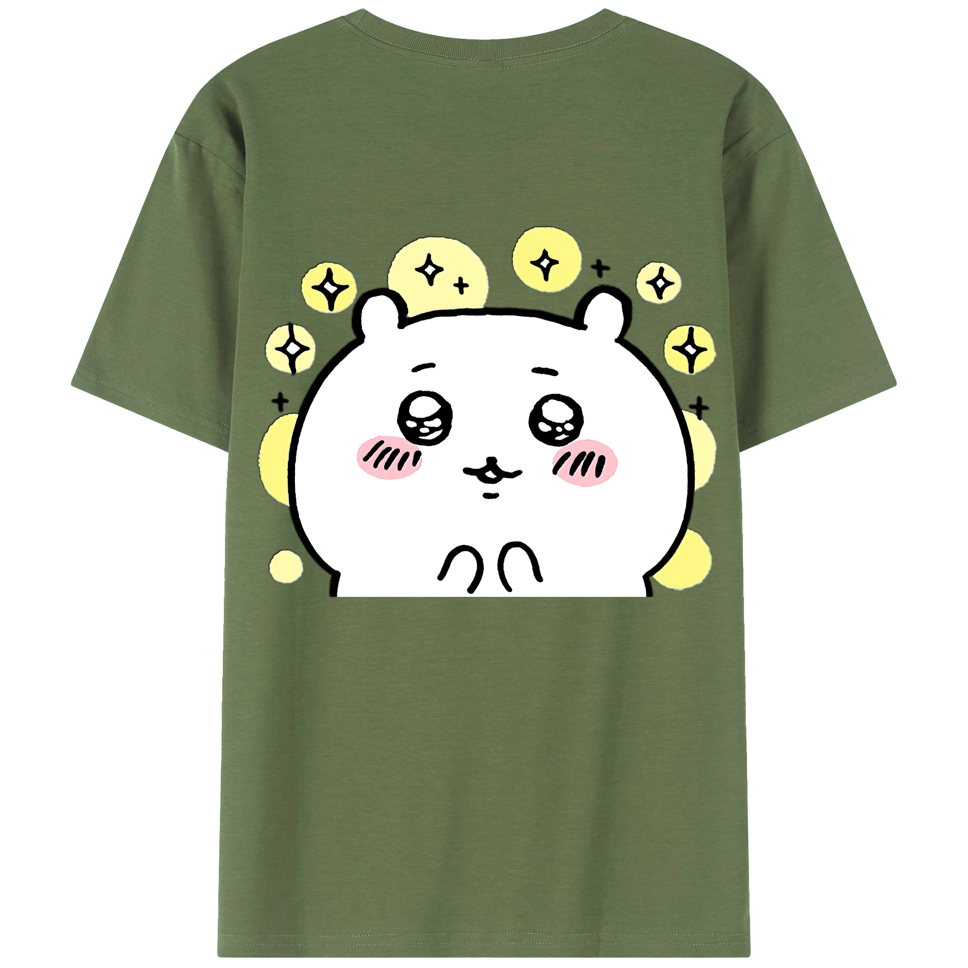 （画像用） ちいかわ ちいかわ Chii-kawa chiikawa 綿100％ メンズ半袖Tシャツ（バックプリント） 通気性